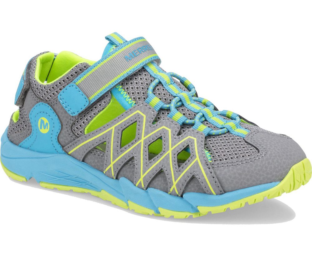 Merrell Hiking Shoes Grey/Mint - Hydro Moc Quench - Kids 48QBIZOCD